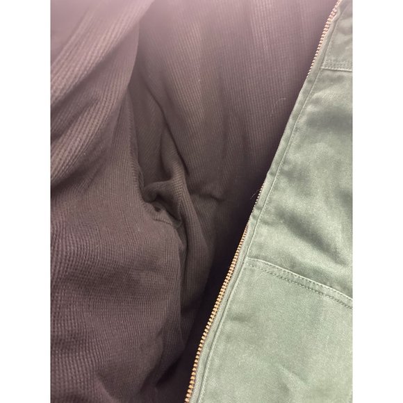 Cabelas Outdoor Gear Canvas Zip Up Insulated Work Jacket Coat size L thermal swe - Picture 7 of 16